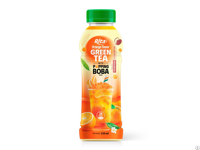 Popping Boba Black Tea With Orange Flavor