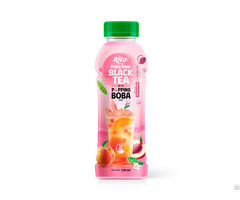 Popping Boba Black Tea With Peach Flavor