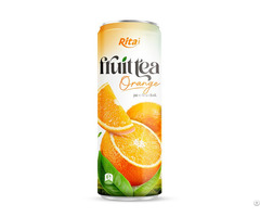 330ml Sleek Can Orange Green Tea Drink