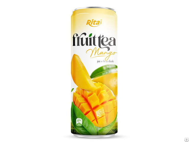 330ml Sleek Can Mango Bubble Drink With Green Tea