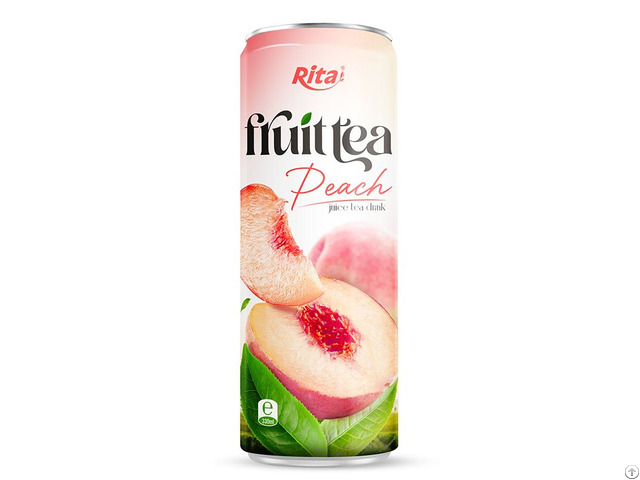 330ml Sleek Can Peach Green Tea Drink