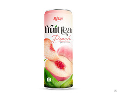 330ml Sleek Can Peach Green Tea Drink