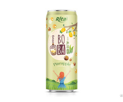 330ml Sleek Can Boba Drink With Aloe Pulp Pineapple Flavor