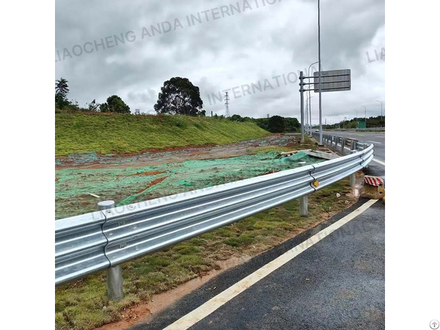 Three Wave Corrugated Guardrail