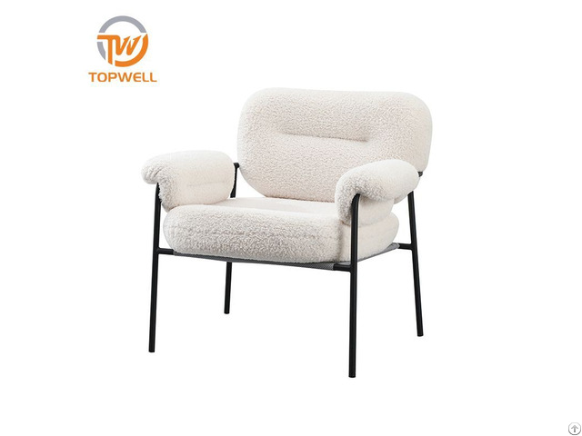 Leisure Sofa Velvet Seat Powder Coating Leg Dc 7706
