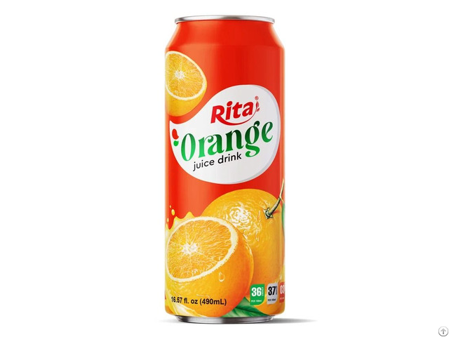 490ml Orange Juice Drink In Can Refreshing Citrus Beverage Supplier Vietnam