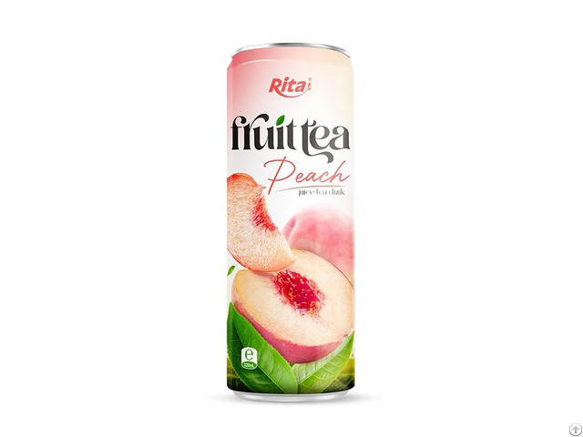 320ml Sleek Can Peach Infused Beverage Smooth Tea Blend Supplier Vietnam