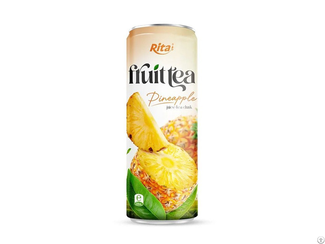 320ml Sleek Can Pineapple Infused Beverage Tropical Tea Blend Supplier Vietnam