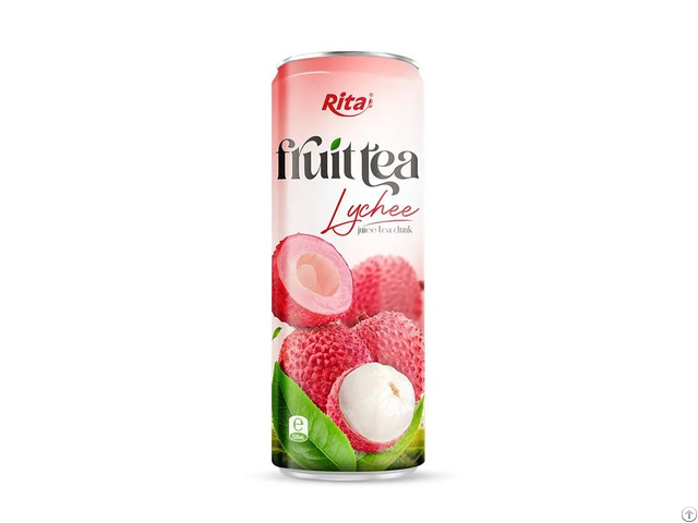 320ml Sleek Can Lychee Infused Beverage Light Tea Blend Supplier Vietnam