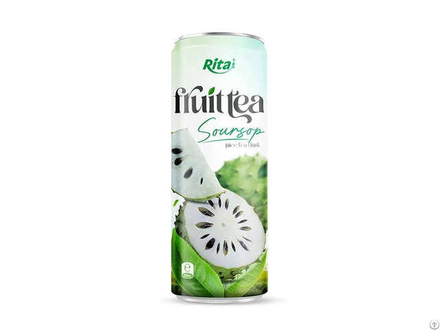 320ml Sleek Can Soursop Infused Beverage Exotic Fruit Tea Blend Vietnam