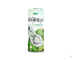 320ml Sleek Can Soursop Infused Beverage Exotic Fruit Tea Blend Vietnam