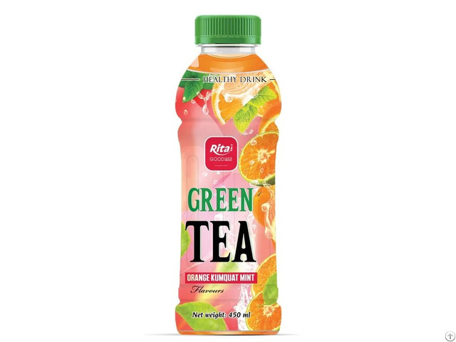450ml Pet Bottle Citrus Mint Green Tea Orange And Kumquat Flavor Vietnam