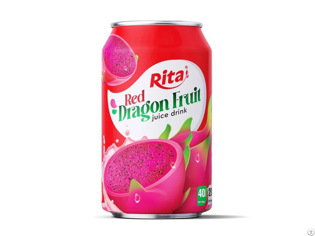 330ml Short Can Nfc Red Dragon Fruit Juice Vibrant Tropical Beverage Vietnam