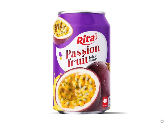 330ml Short Can Passion Fruit Juice Drink Tropical Refreshing Beverage Vietnam