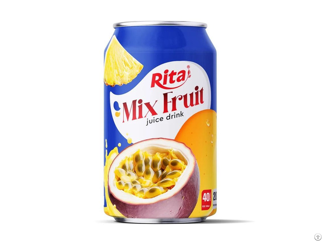 330ml Short Can Mixed Fruit Juice Drink Tropical Blend Beverage Vietnam