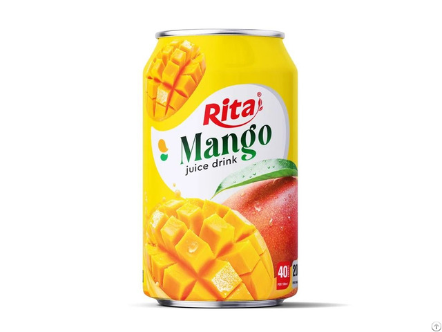 330ml Short Can Mango Juice Drink Tropical Refreshing Beverage Vietnam