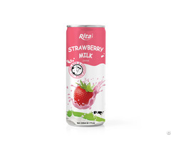 250ml Aluminum Can Strawberry Milk Drink Creamy Fruit Beverage Vietnam