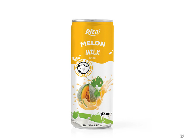 250ml Aluminum Can Melon Milk Drink Creamy Fruit Beverage Vietnam