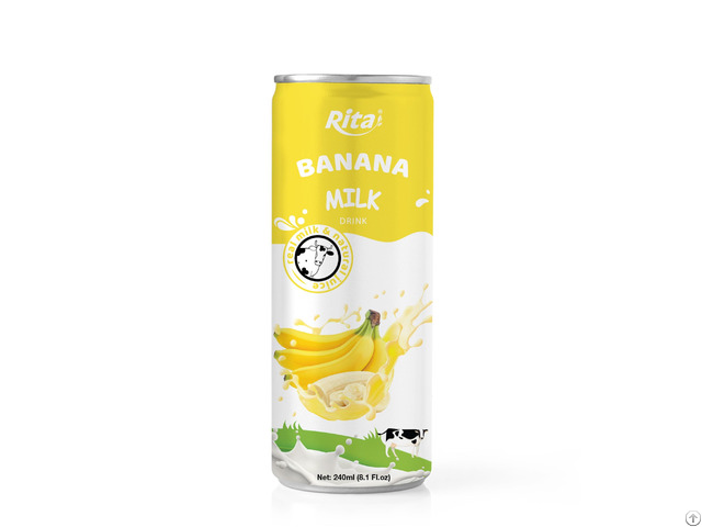 250ml Aluminum Can Banana Milk Drink Creamy Fruit Beverage Vietnam