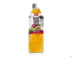500ml Pet Bottle Basil Seed Drink With Passion Fruit Juice Low Sugar Refreshing Beverage Vietnam