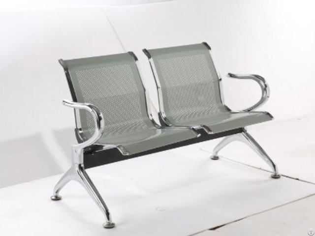 Three Seat Steel Hospital Bank Station Waiting Chairs