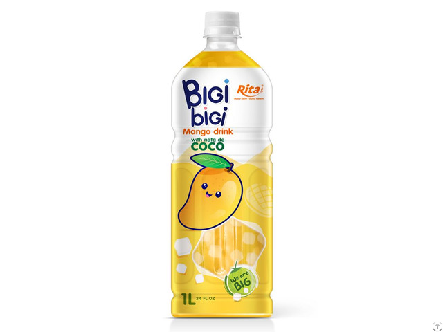 1l Pet Bottle Bigi Mango Drink With Nata De Coco