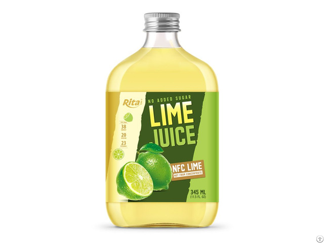 Premium Lime Beverage 345ml Glass Bottle