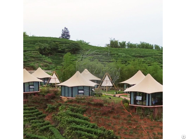 A Luxury Tensile Structure Glamping Hotel Tent