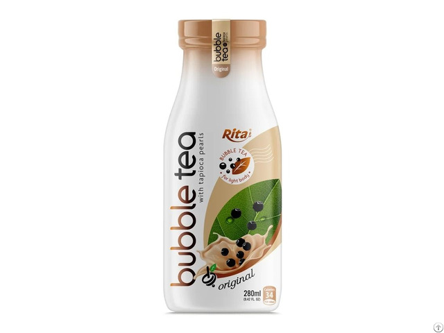 280ml Glass Bottle Original Bubble Tea With Tapioca Pearls Ready To Drink Beverage Vietnam