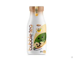 280ml Glass Bottle Banana Bubble Tea With Tapioca Pearls Ready To Drink Beverage Vietnam