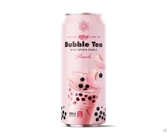 490ml Canned Peach Bubble Tea Beverage Oem Ready To Drink Supplier Vietnam