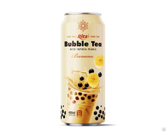490ml Banana Bubble Milk Tea Beverage Ready To Drink Can Supplier Vietnam