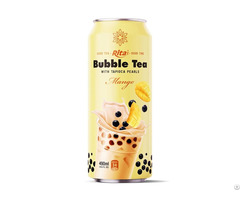 490ml Mango Tapioca Milk Tea Beverage Ready To Drink Can Factory Vietnam