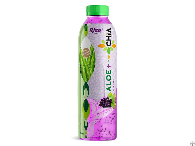 Fl Oz Rita Aloe Vera Drink With Chia Seed Grape Flavor Pet Bottle