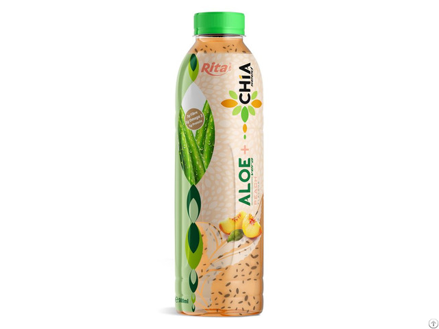 Rita Aloe Vera Drink With Chia Seed Peach Flavor Pet Bottle