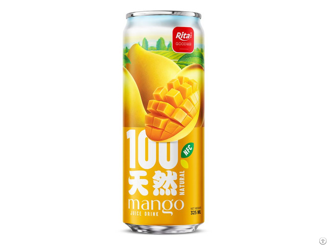 Natural Mango Juice Drink 325ml Sleek Can