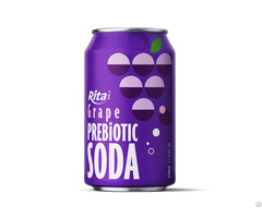 Grape Flavor Prebiotic Soda 330ml Short Can