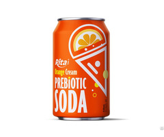 Orange Cream Flavor Prebiotic Soda 330ml Short Can