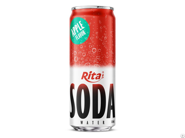 Sparkling Apple Soda Water 320ml Can For Wholesale