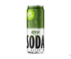 Premium Sparkling Kiwi Soda Water 320ml Can For Export