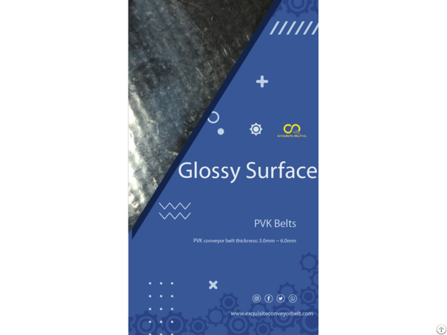 Glossy Surface Black Pvk Conveyor Belt For Logistics
