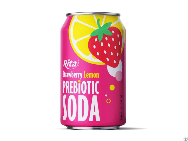 Strawberry Lemon Prebiotic Soda