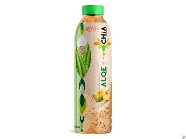 Aloe Vera Drink With Chia Seed Peach Flavor