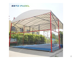 Hot Dip Galvanized Padel Tennis Court With Canopy Roof 006