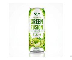 Green Tropical Fusion Juice Drink 325ml Can