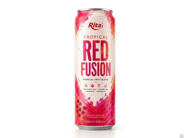 Red Tropical Fusion Juice Drink 325ml Can