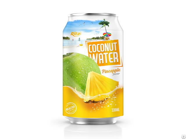 Fresh Coconut Water With Pineapple Flavor 330ml Can