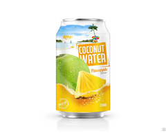 Fresh Coconut Water With Pineapple Flavor 330ml Can