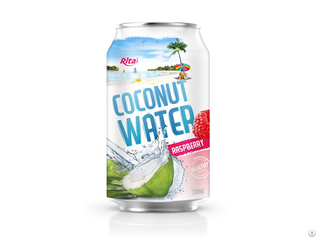 Fresh Coconut Water With Raspberry Flavor 330ml Can