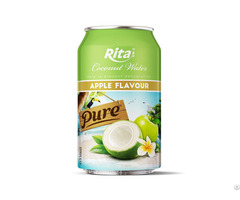 Fresh Coconut Water With Apple Flavor 330ml Can